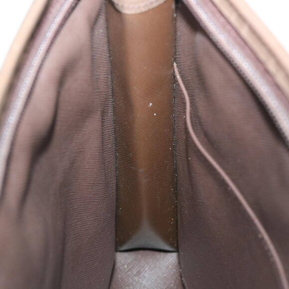 Burberrys Nova Check Clutch Bag Nylon Canvas Brown - Picture 14 of 16